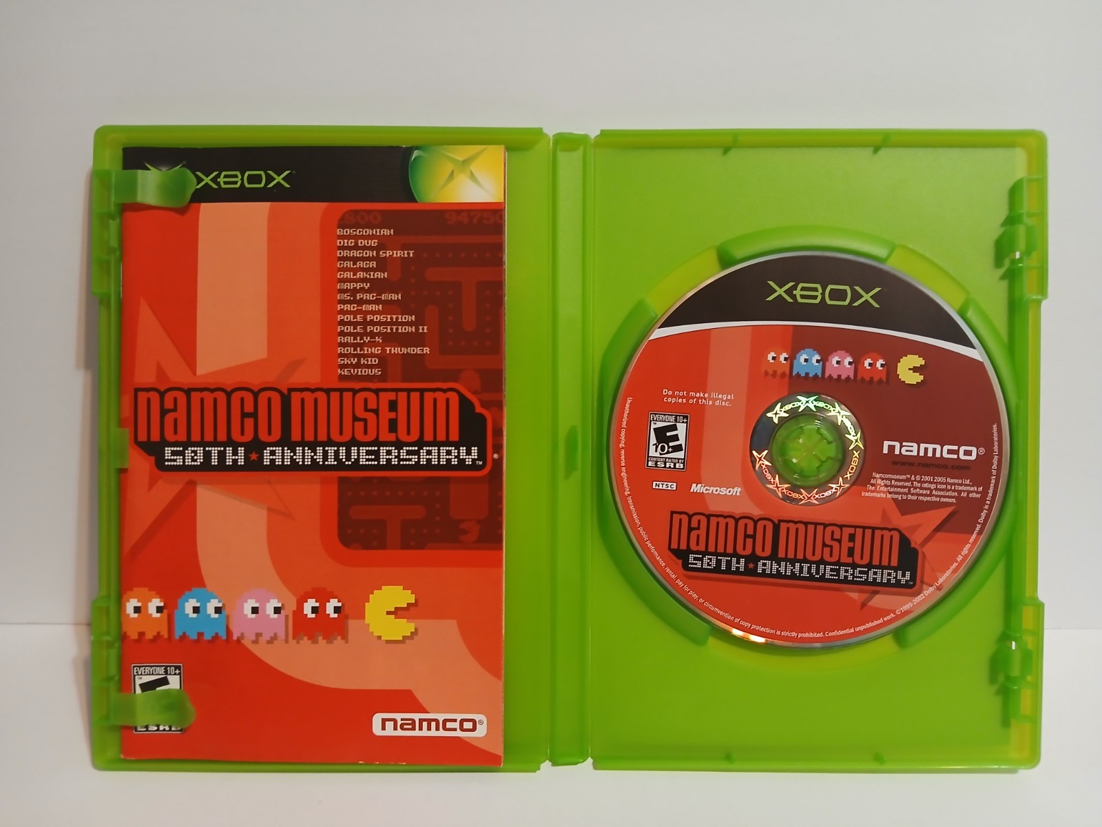 Namco Museum 50th Anniversary (Microsoft Xbox, 2005) Complete game Tested CIB