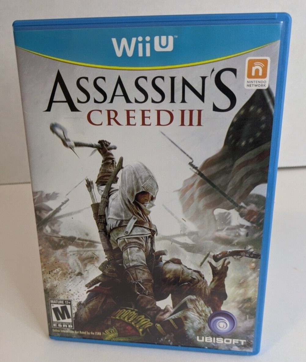 Assassin’s Creed 3 III Nintendo Wii U, 2012 Complete With Manual