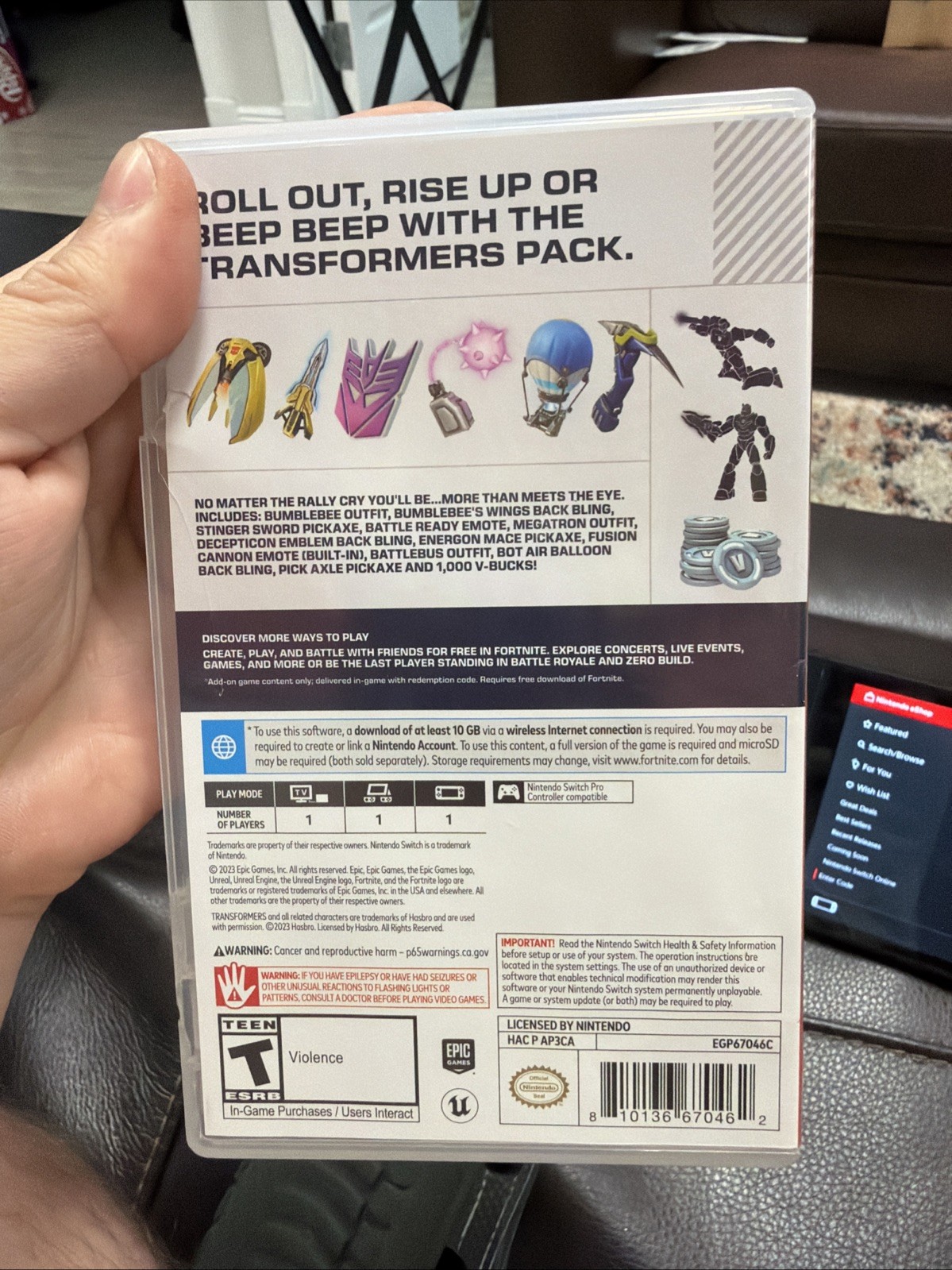 Epic Games Fortnite Transformers Pack (Nintendo Switch)