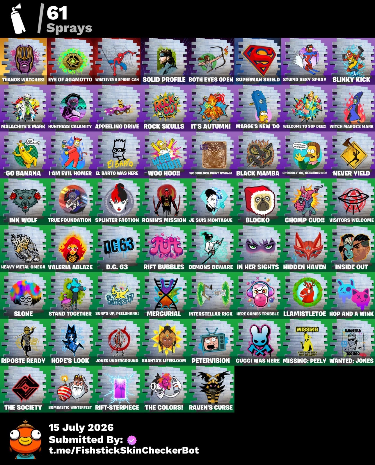 🔥66 Set: Spider-Man, Rick Sanchez, Clark Kent, Sunny, Sasuke Uchiha, Simpson