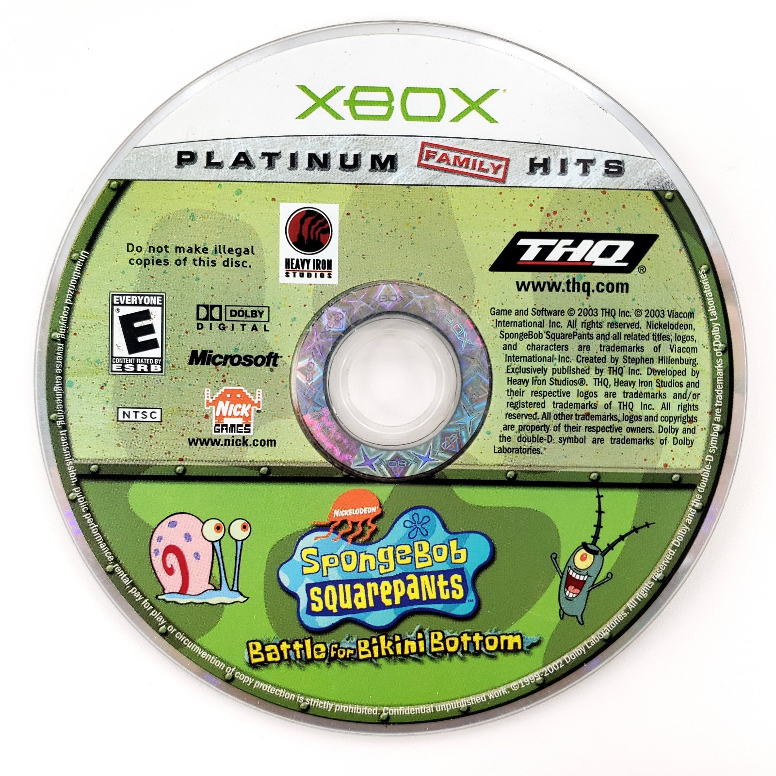 SpongeBob SquarePants: Battle for Bikini Bottom (Microsoft Xbox, 2003) Complete