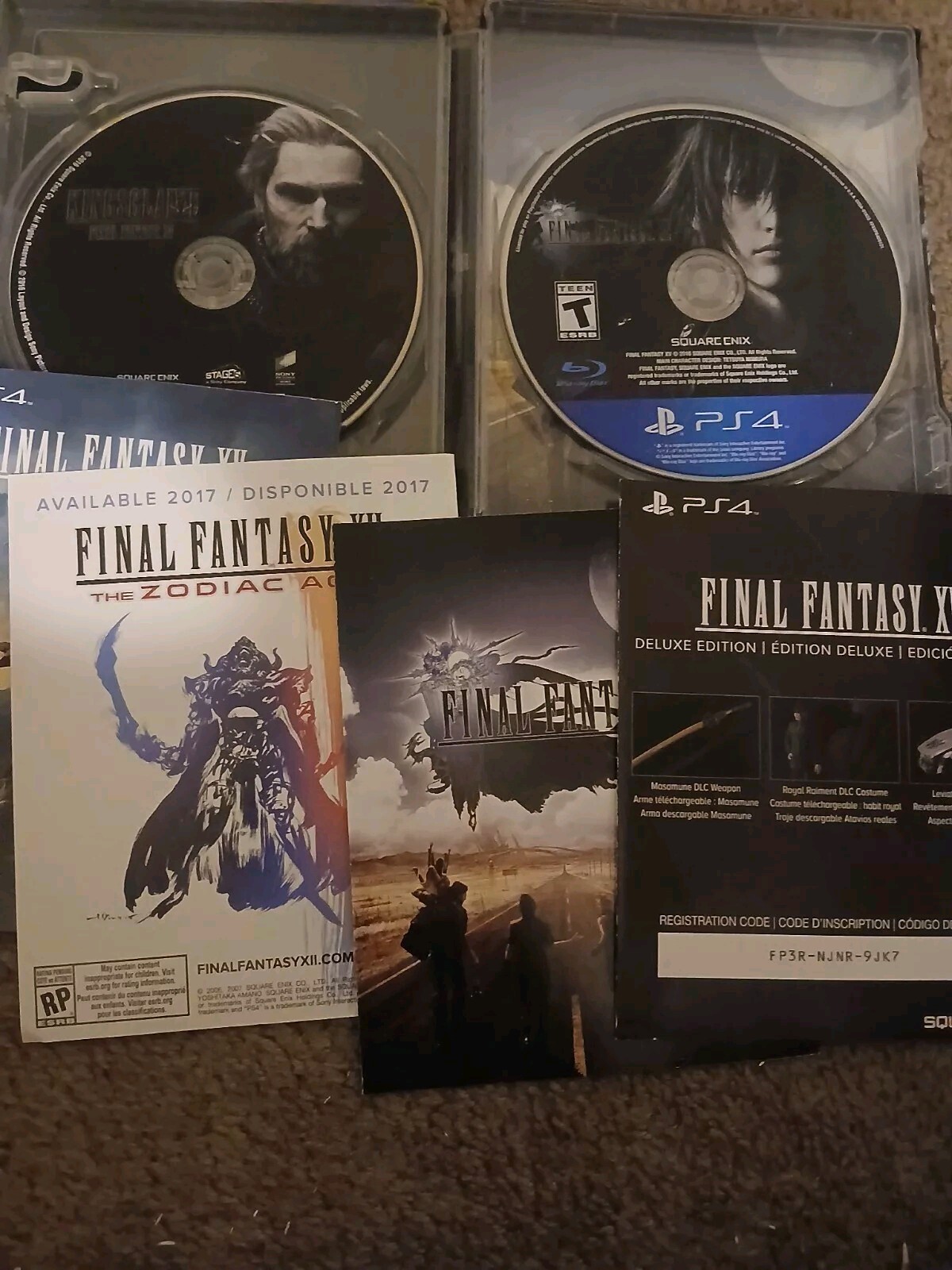 Authentic & Tested Final Fantasy XV Deluxe Edition Steelbook For PS4, Minty, Cib