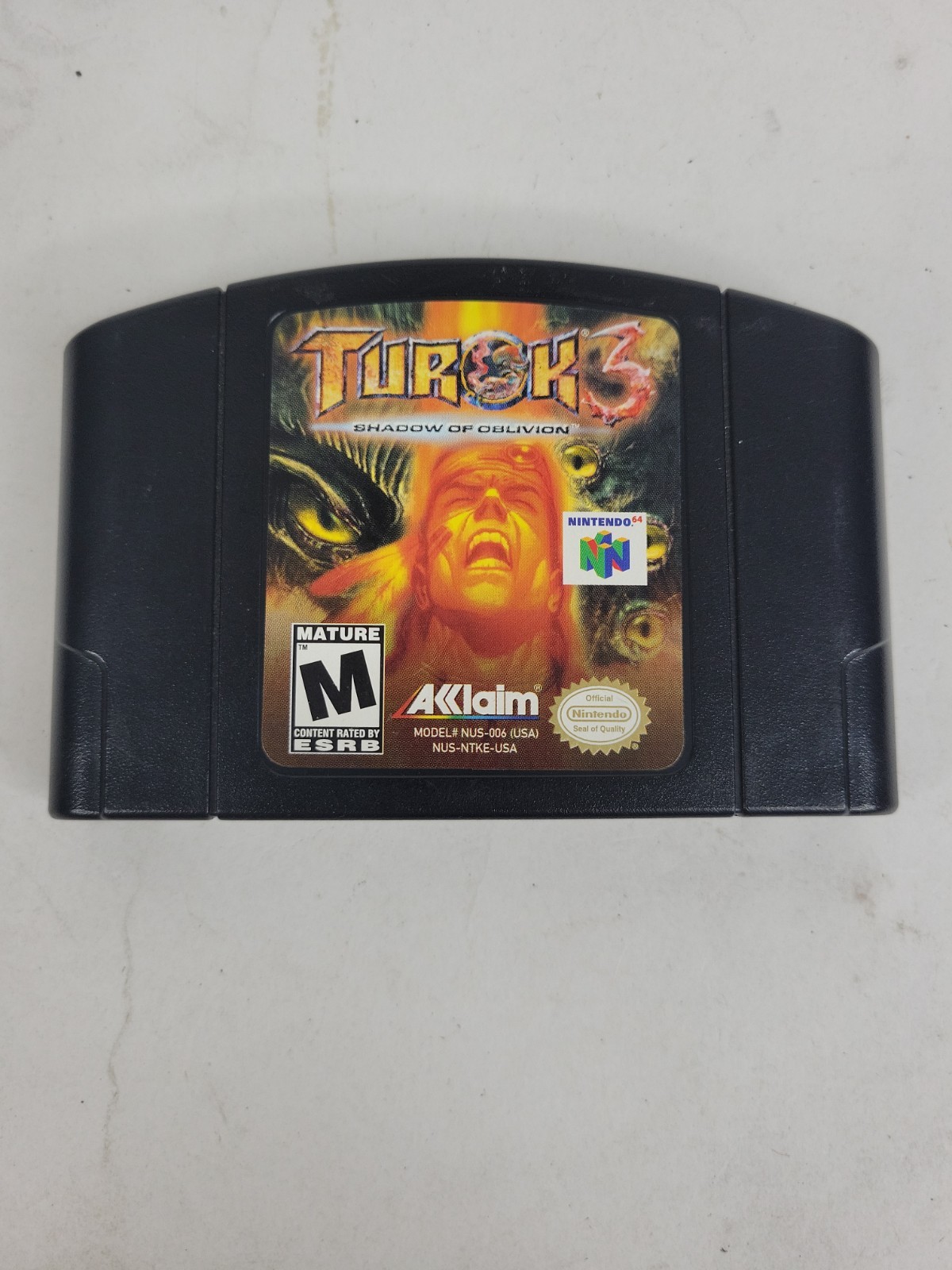 Turok 3 Shadow of Oblivion Nintendo 64 N64 Cartridge Only Authentic – Tested