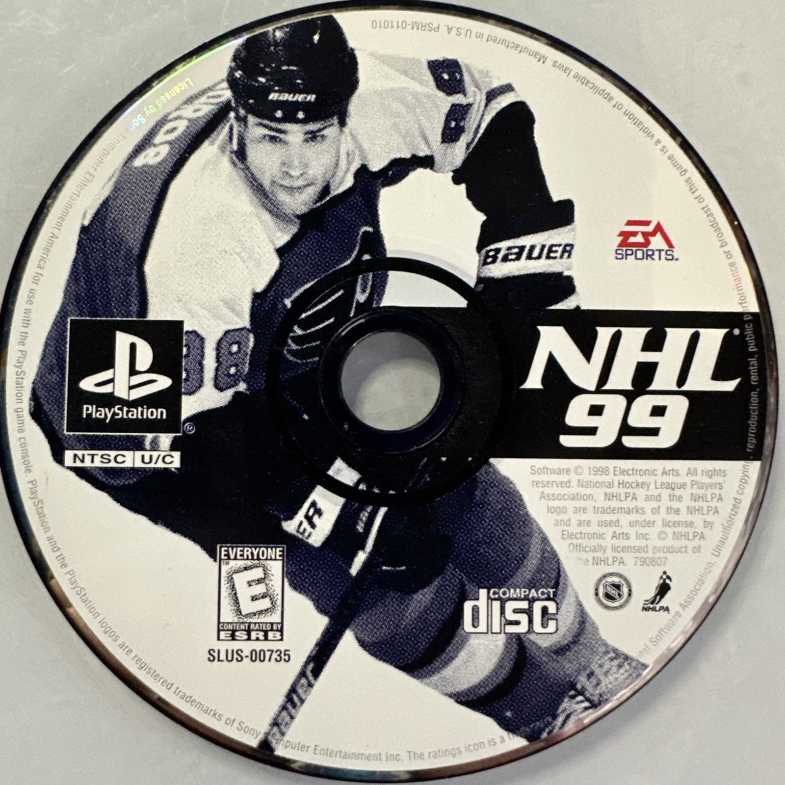 NHL 99 Hockey PS1 Video Game Disc Only
