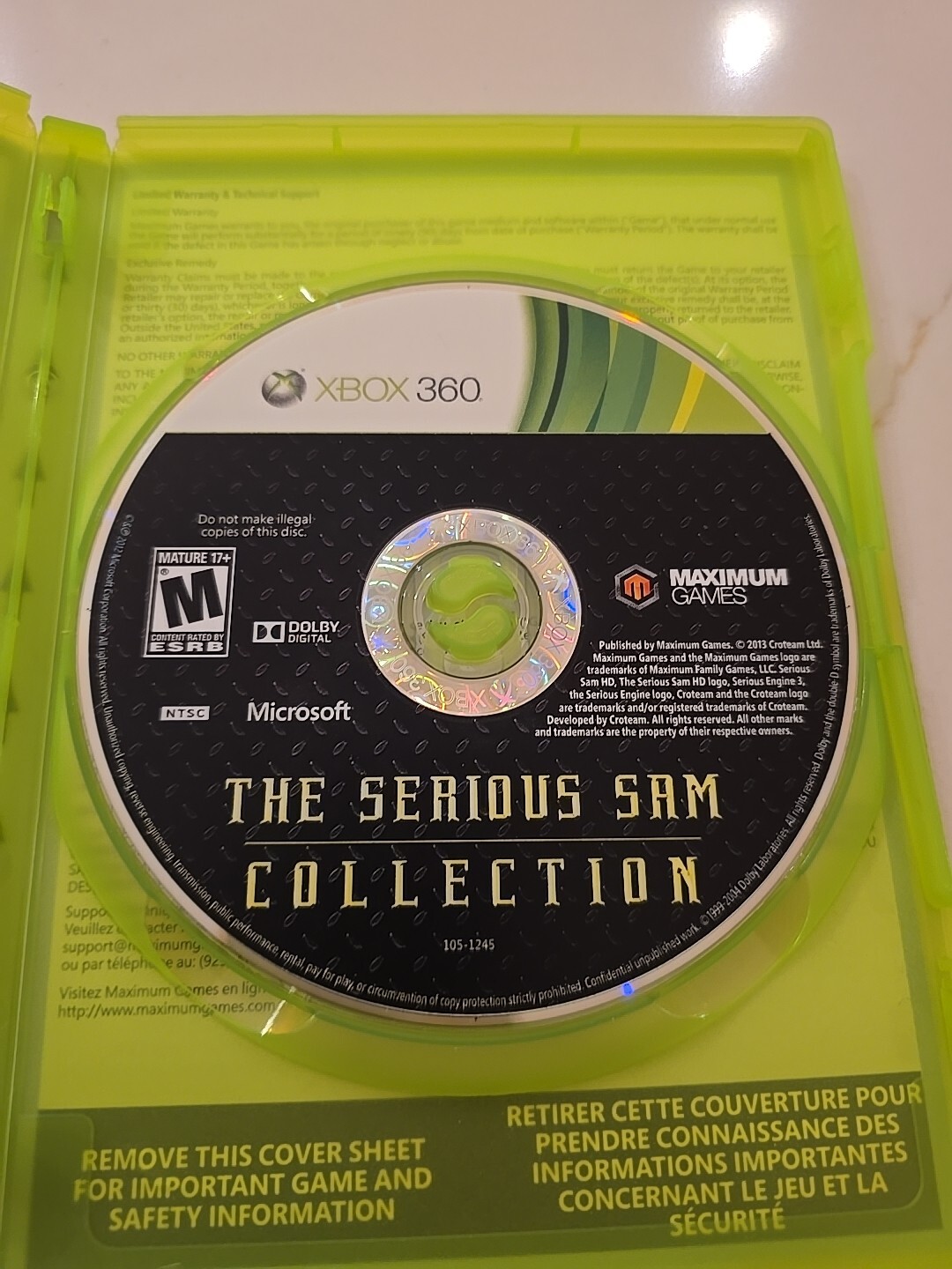 The Serious Sam Collection (Microsoft Xbox 360, 2013)Complete CIB – Authentic