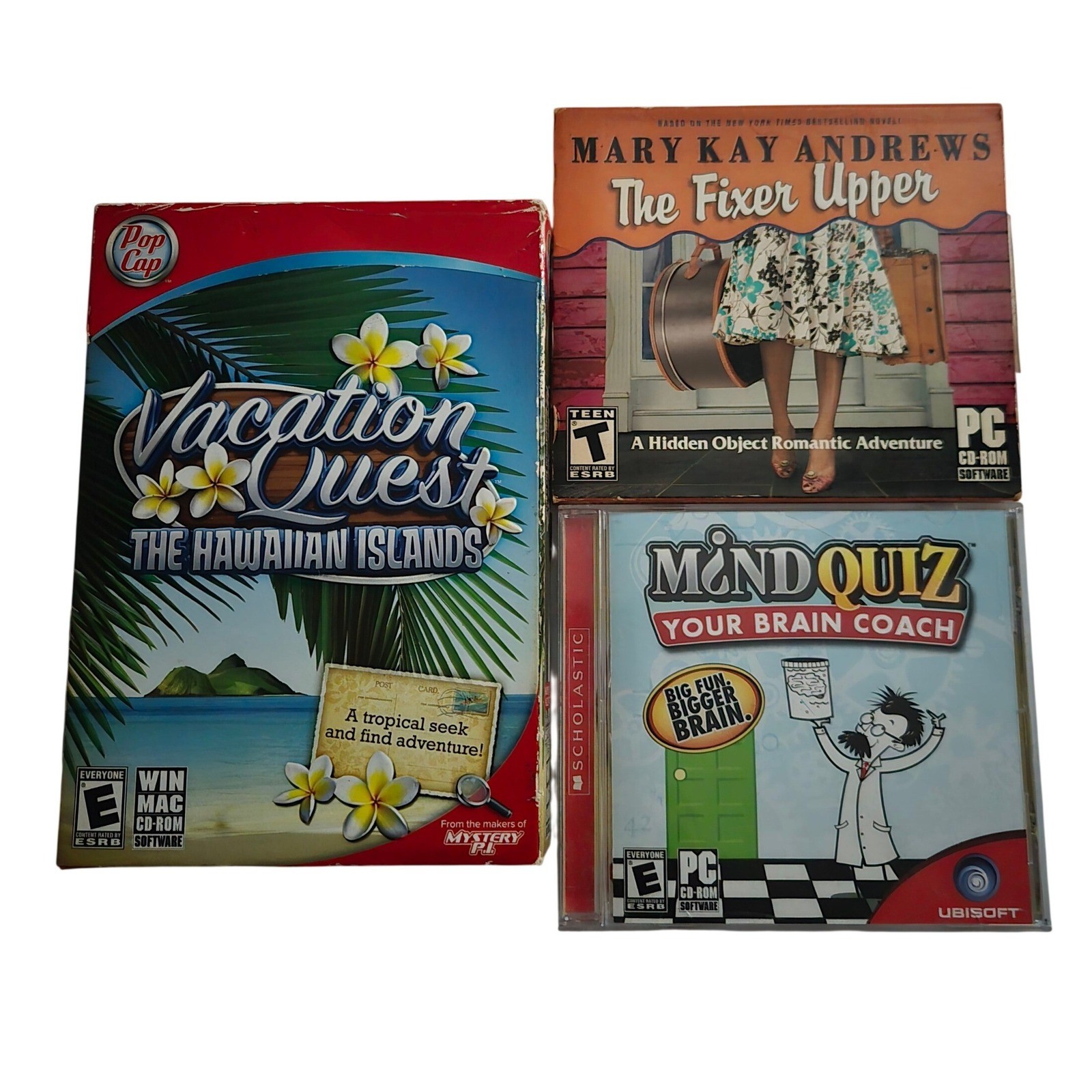 PopCap Ubisoft PC Games Lot Vacation Quest Mind Quiz The Fixer Upper Good Bundle