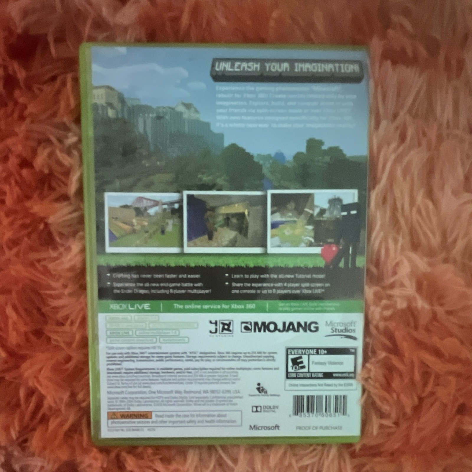 Mojang Minecraft: Xbox 360 Edition Simulation, Multiplayer Online Play, E10+