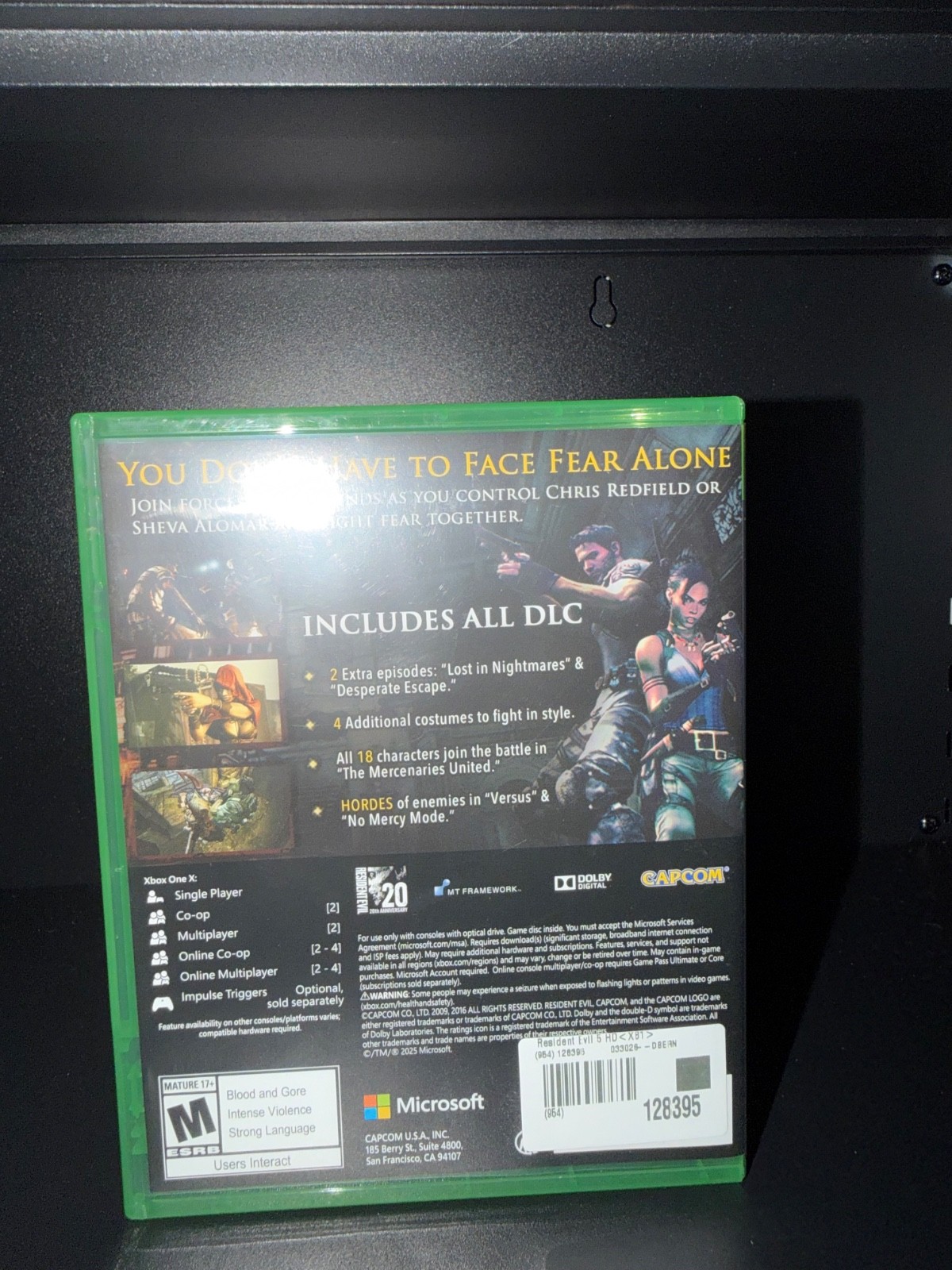 Resident Evil 5 (Microsoft Xbox One) 2025 Reprint XBOX Only on Spine Rare