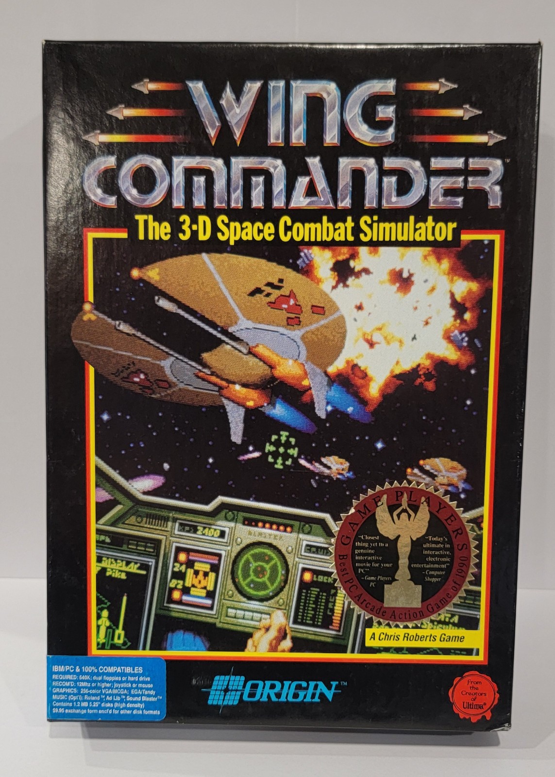 Wing Commander 3D Space Combat Simulator with Floppy Discs RARE