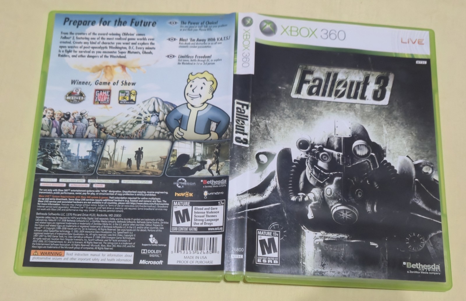 Fallout 3 Limited Collectors Edition – Microsoft Xbox 360 Complete CIB TESTED