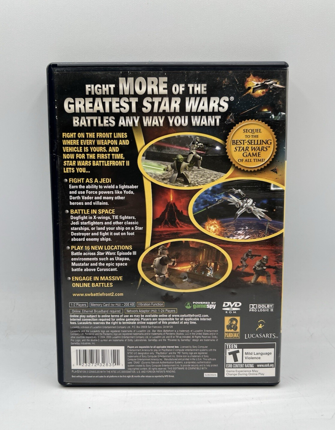 Star Wars Battlefront II PS2 PlayStation 2 Game and Case