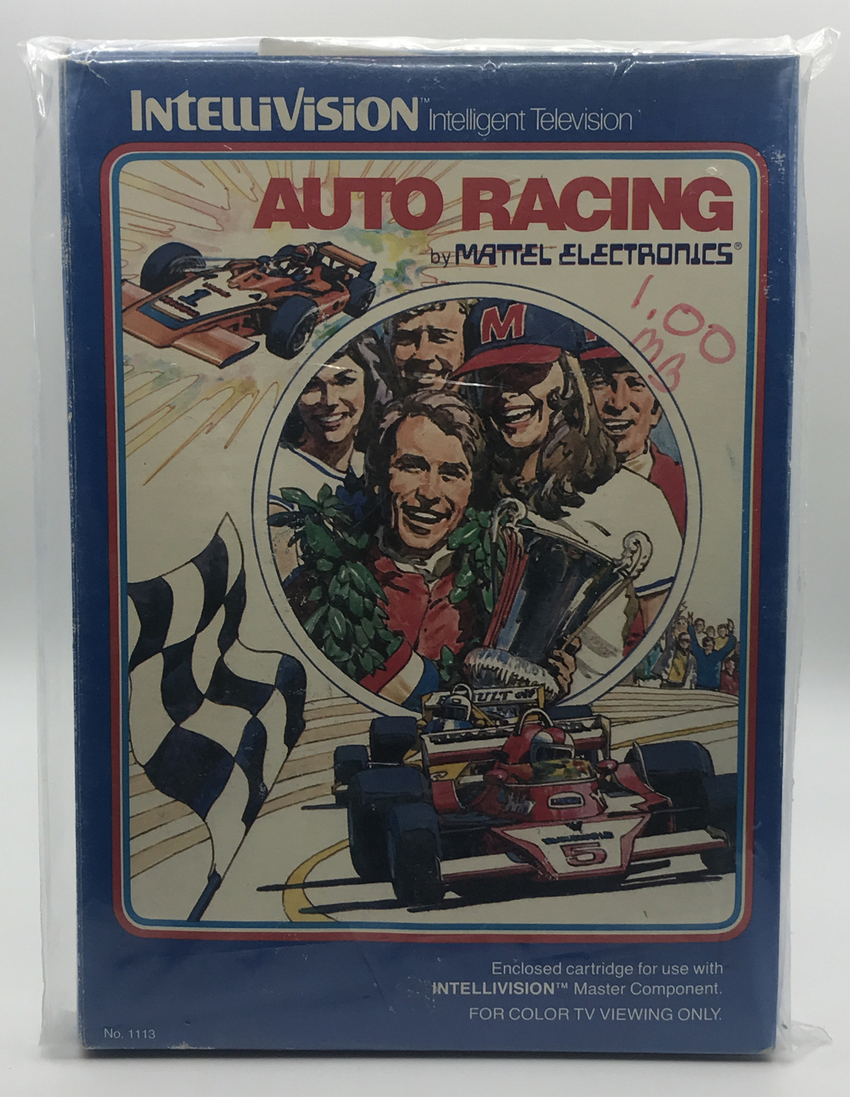 Mattel Intellivision Auto Racing Boxed Game, Complete In Box Tested And Working