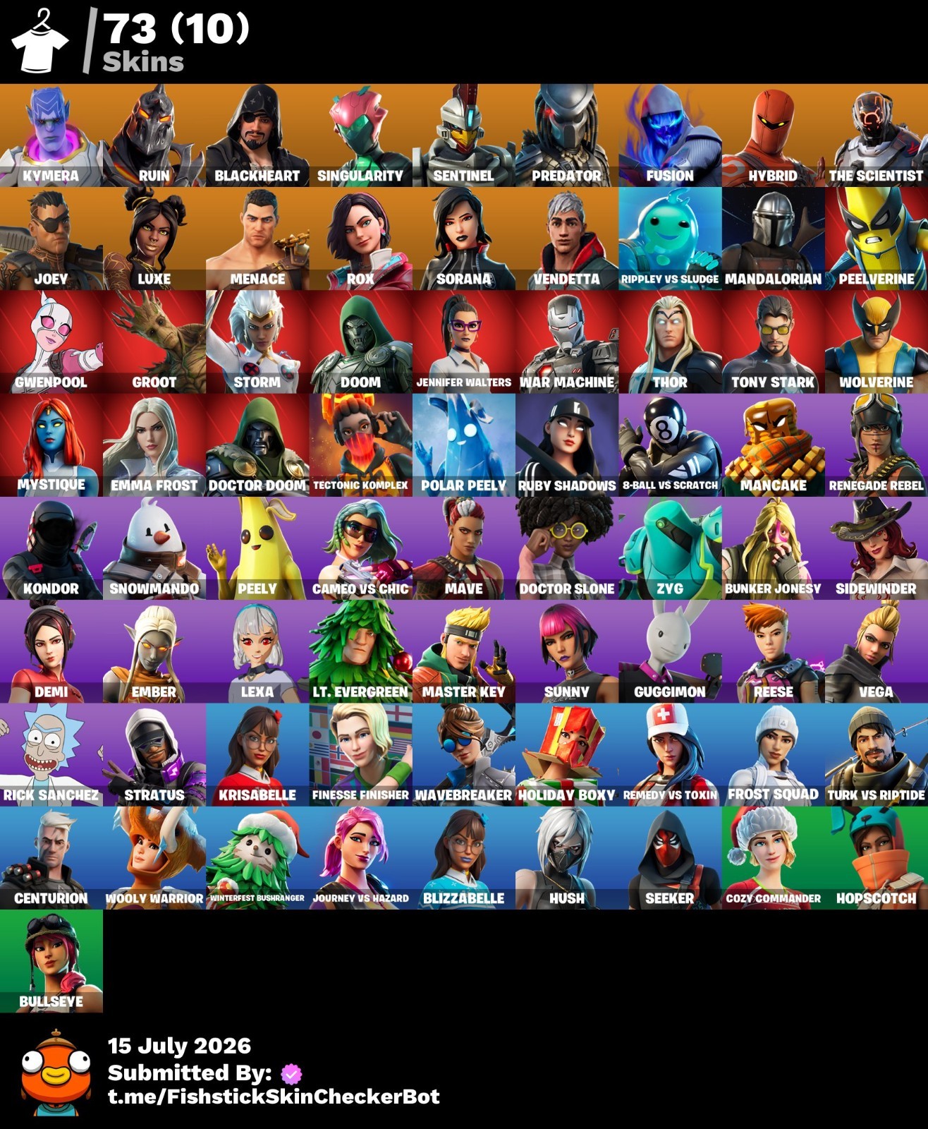 🔥73 Set: Spider-Man, Marvel, Tony Stark, Mandalorian, Rick, Thor, Predator