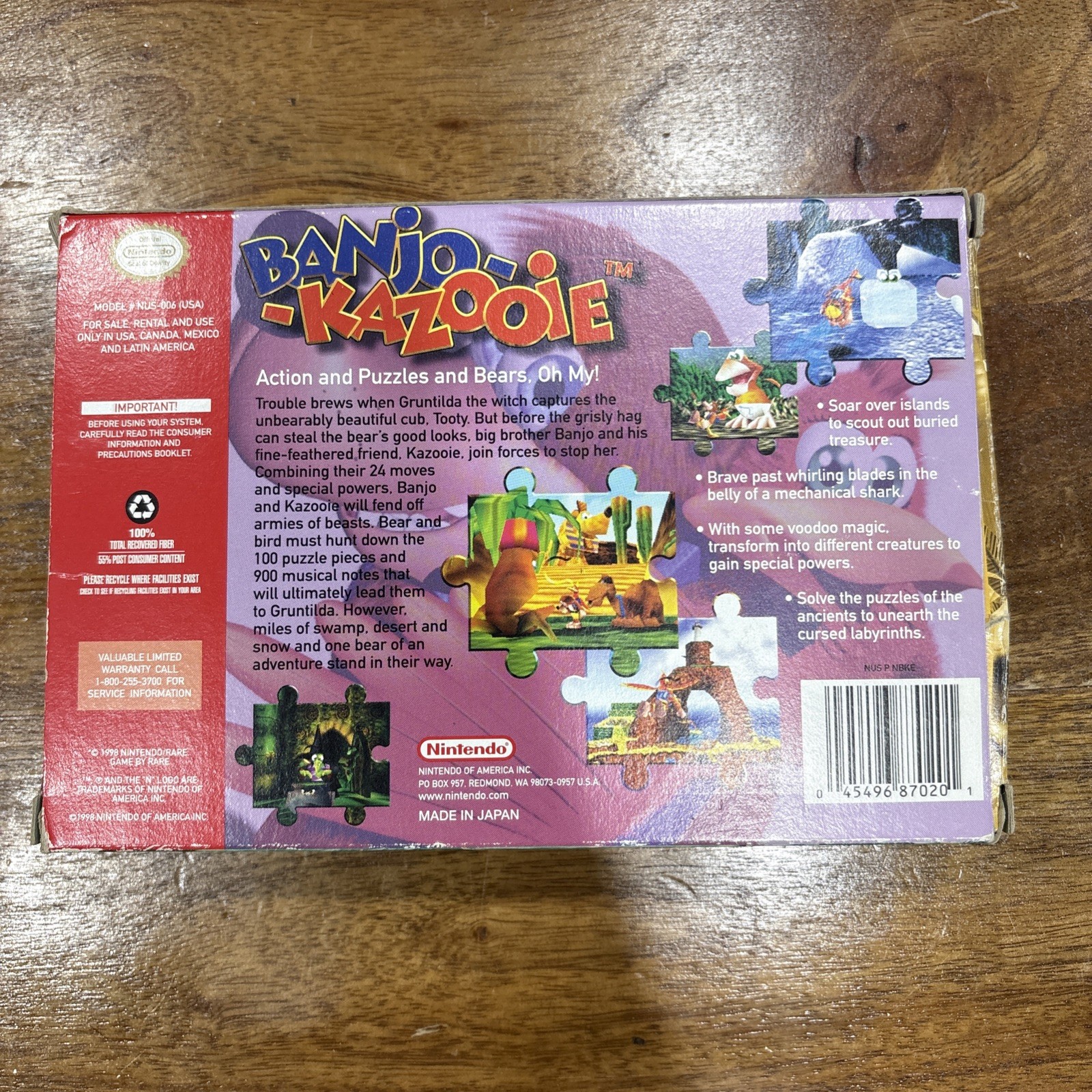 Banjo-Kazooie (N64) CIB – AUTHENTIC – Tested