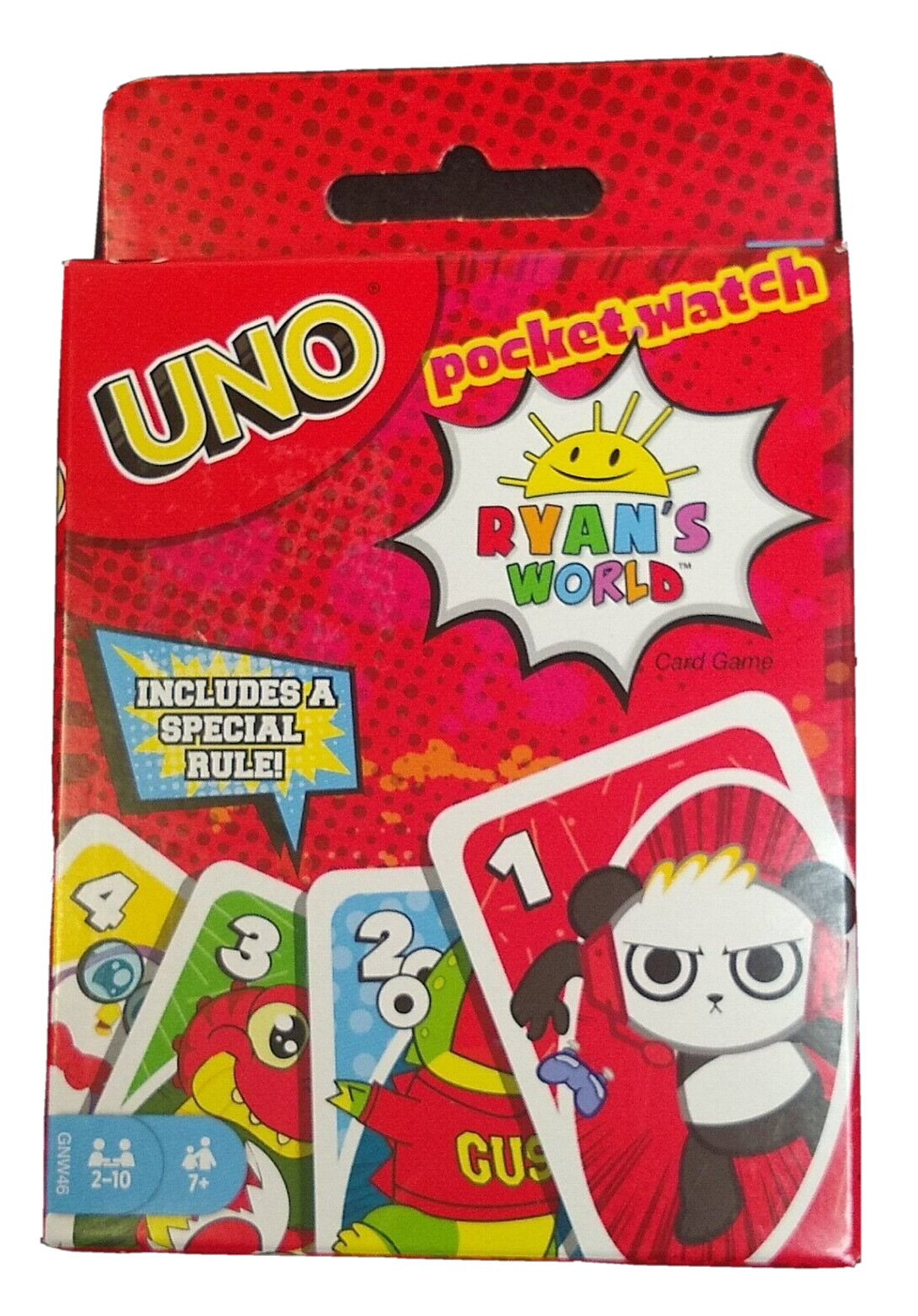 Mattel UNO Ryan’s World Card Game for 2-10 Players Ages 7 Years + New