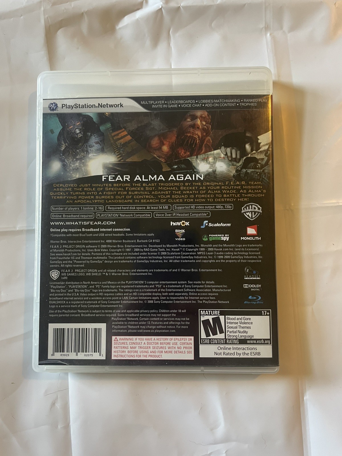 F.E.A.R. 2: Project Origin (Sony PlayStation 3, 2009)