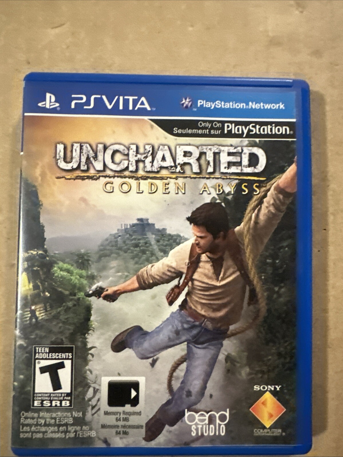 UNCHARTED Golden Abyss Sony PS VITA 2011 Tested Video Game Works Fine