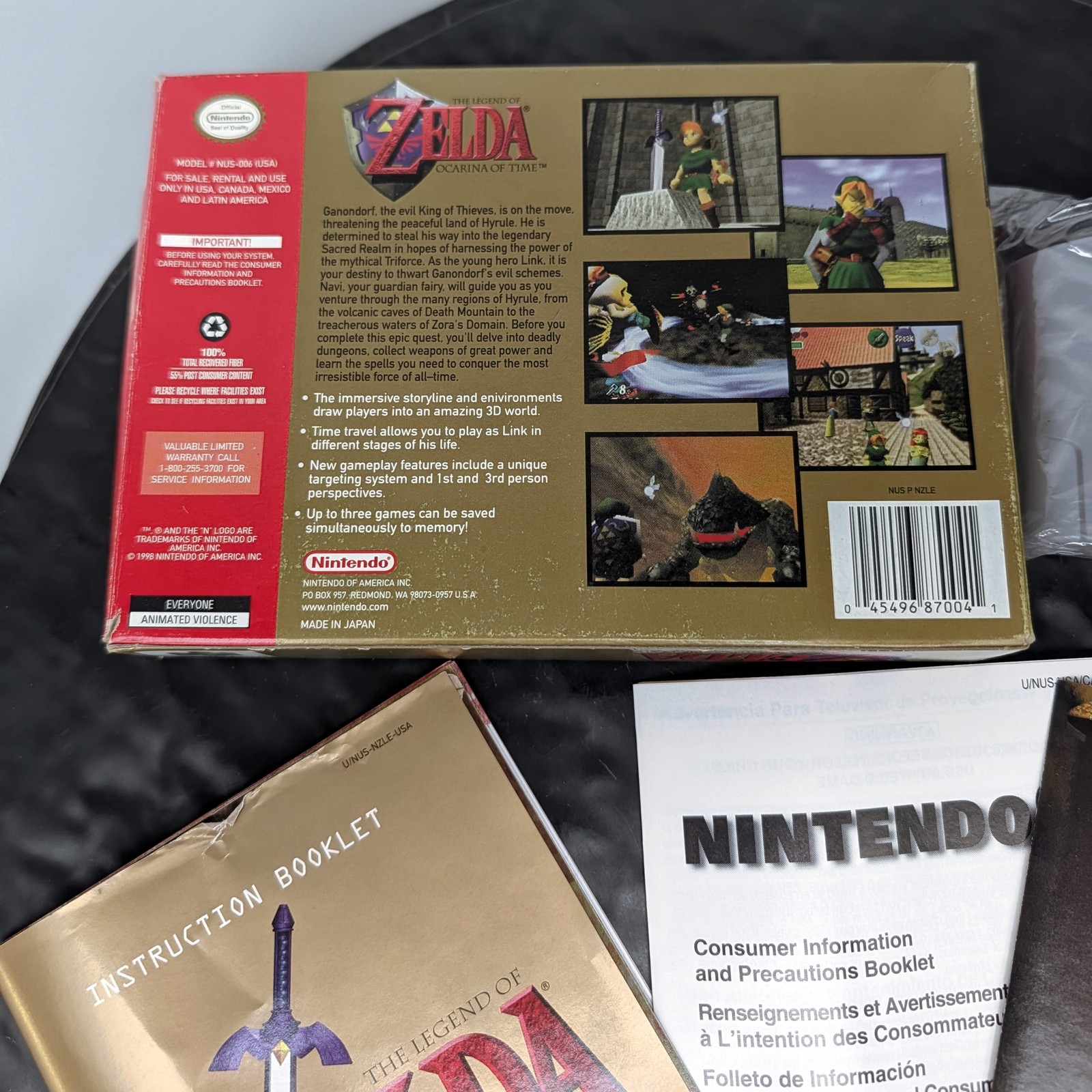 Nintendo 64 N64 The Legend of Zelda Ocarina of Time Complete CIB Box AUTHENTIC