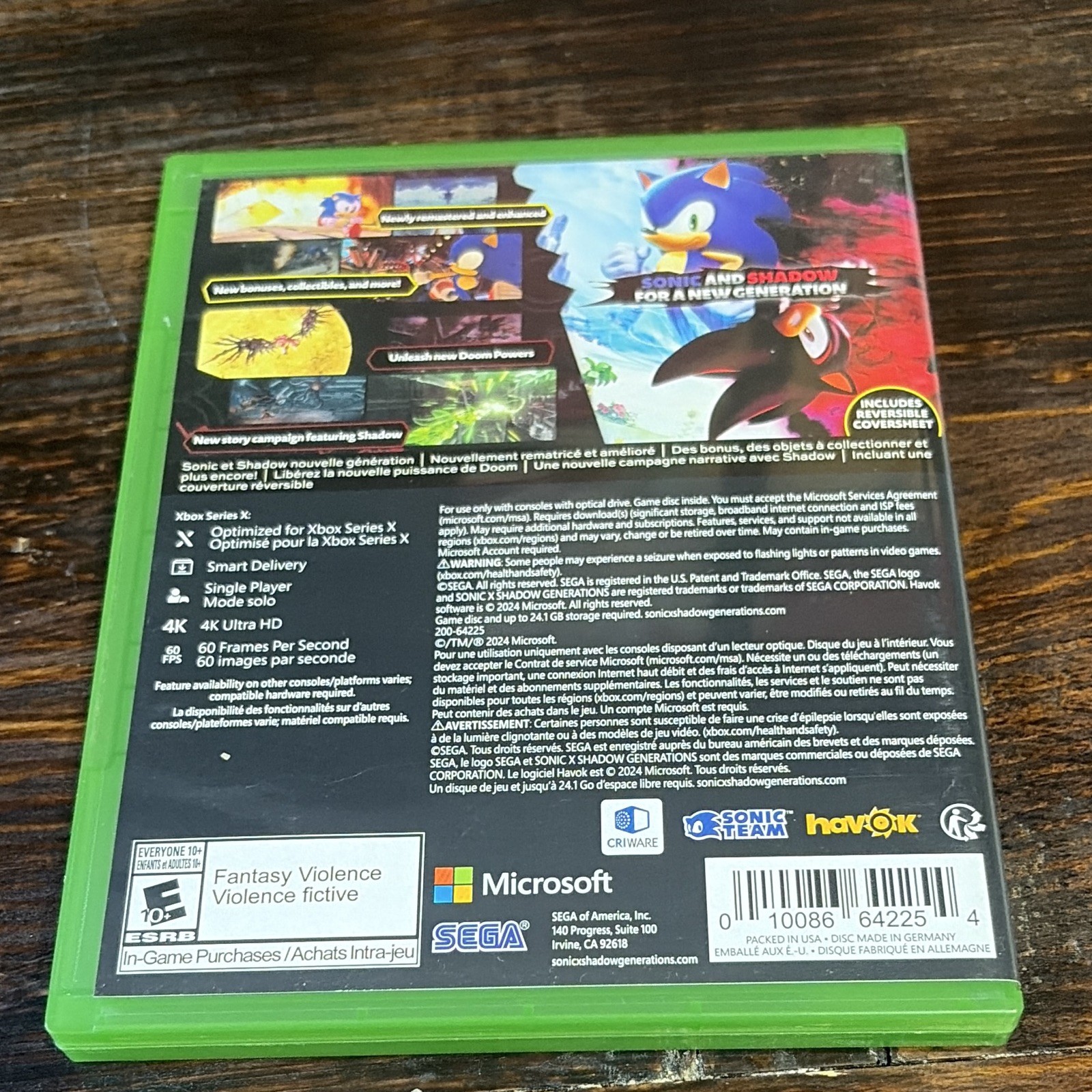 Sonic X Shadow Generations – Microsoft Xbox Series X|S