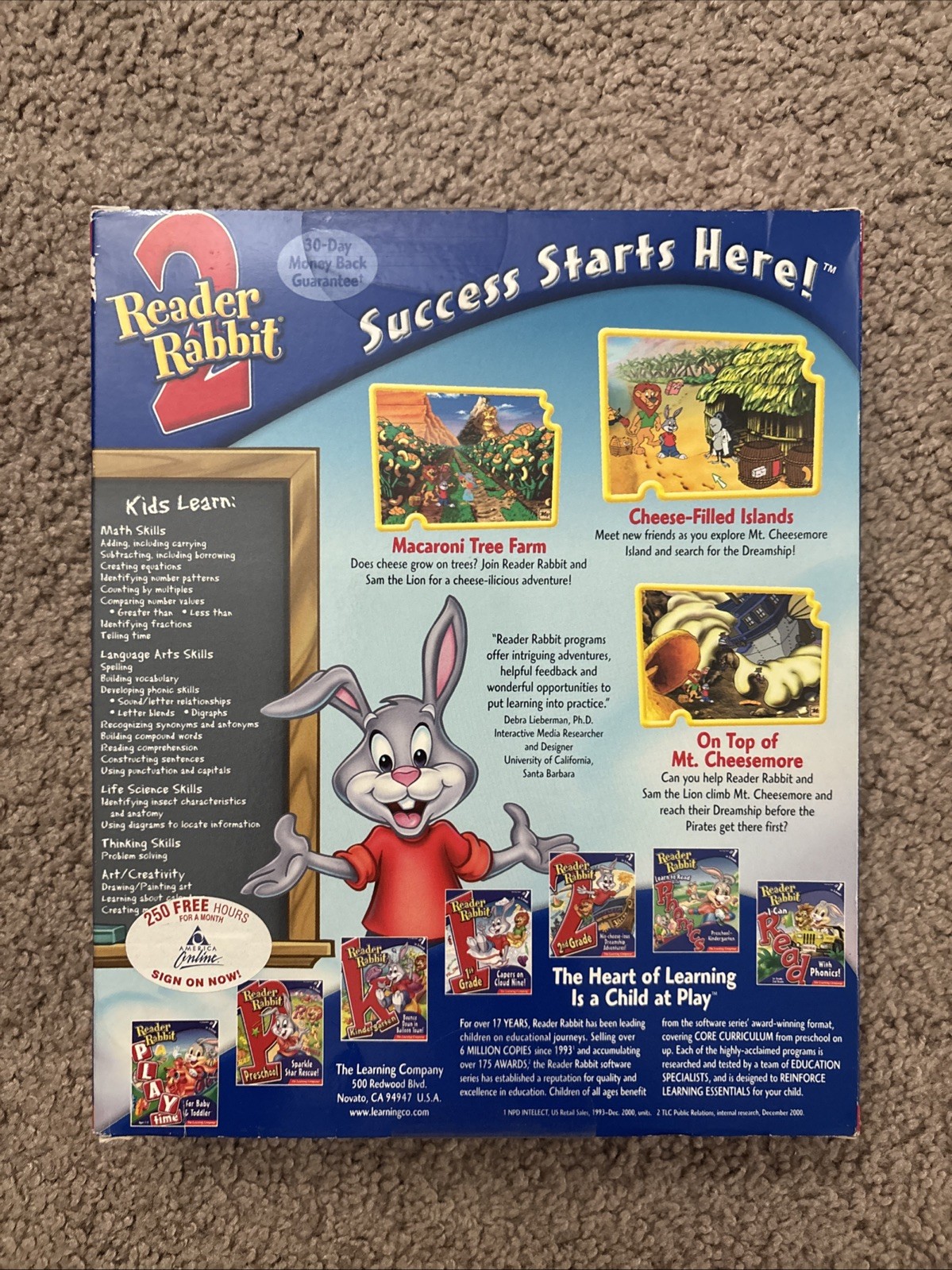 READER RABBIT: 2nd Grade (2001) Mis-cheese-ious Dreamship Advent Big Box Sealed