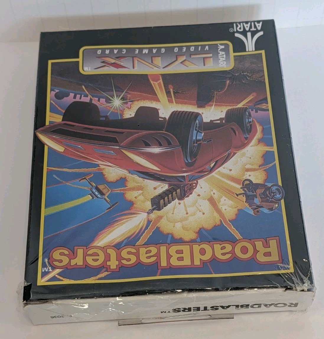 RoadBlasters Atari Lynx CIB Complete Tested Works Partial Seal Hang Tag Reg Card