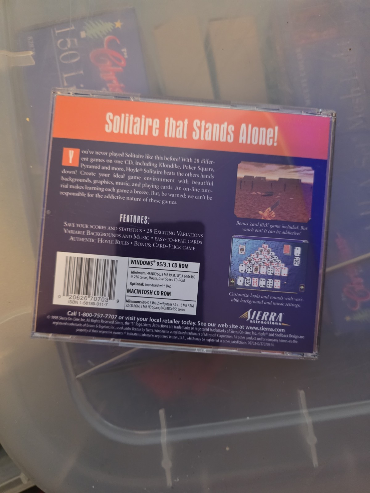 Hoyle Solitaire (Windows/Mac, 1999)