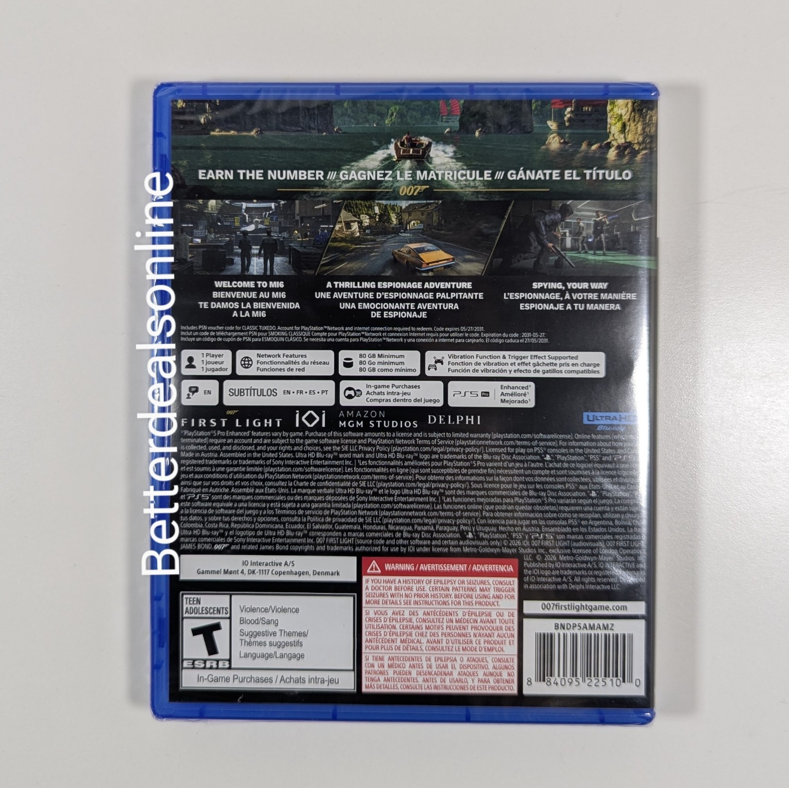 007 First Light Specialist Edition PlayStation 5 PS5 Sealed SHIPS TODAY