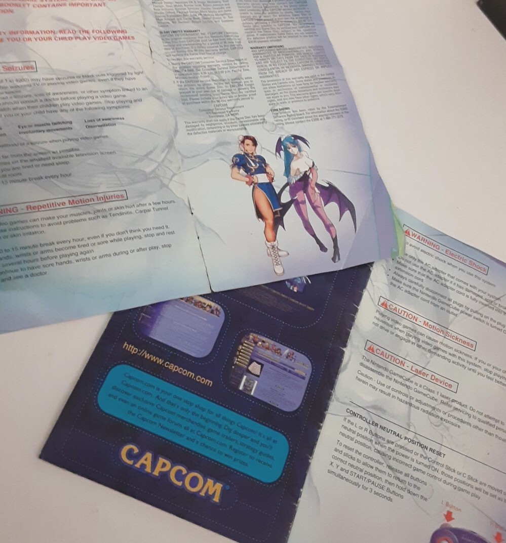 Capcom vs SNK 2 EO Nintendo Gamecube Case & Manual Only