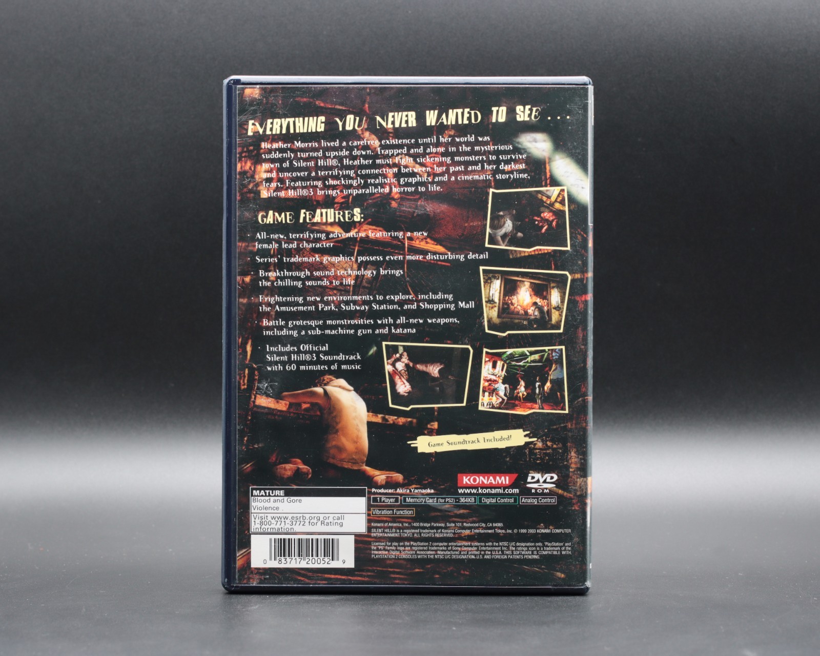 Silent Hill 3 PlayStation 2 PS2 CiB W/ Soundtrack Tested & Working Mint Disc