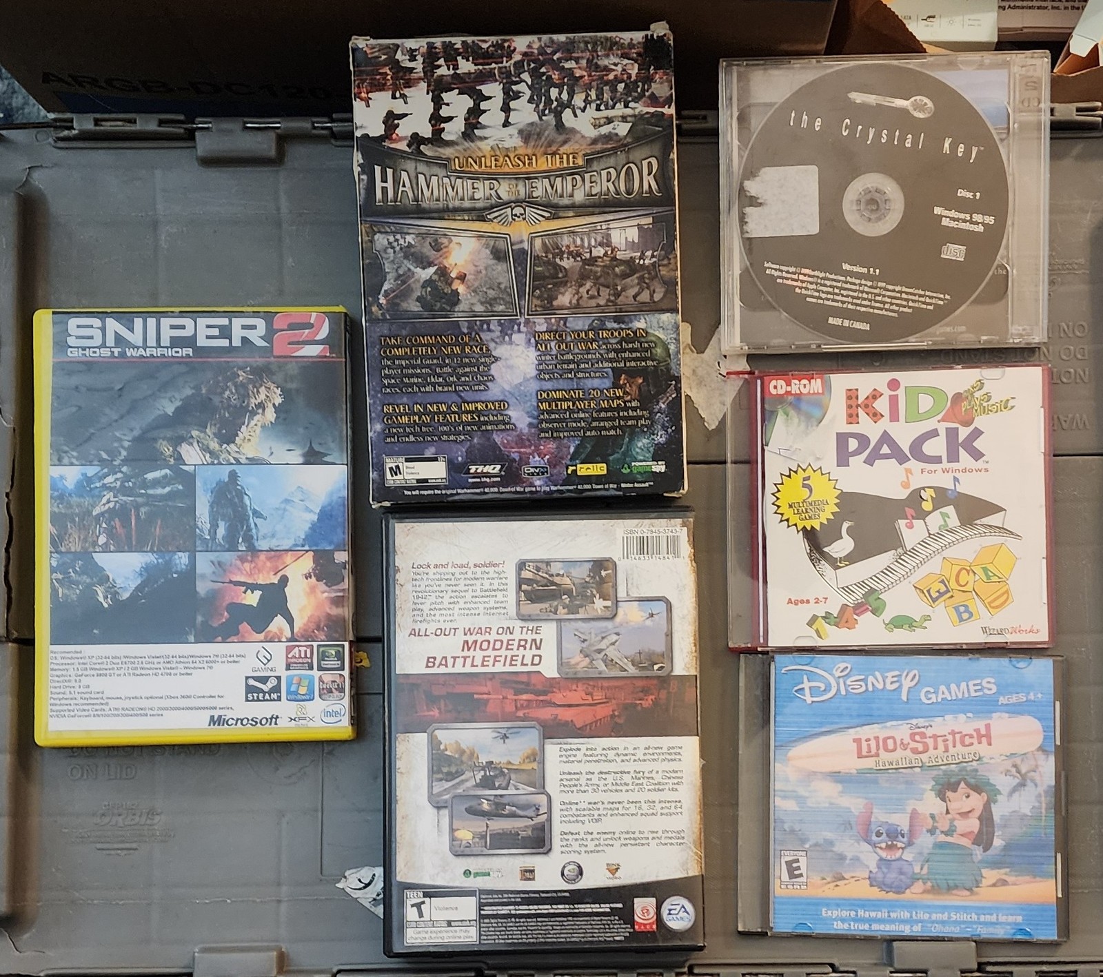 LOT OF 6 MISC PC COMPUTER GAMES MIXED LOT 2
