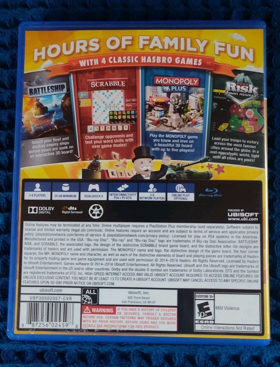 Hasbro Family Fun Pack : Conquest Edition,Sony PS4 2016,4 Games In One,Rated E.