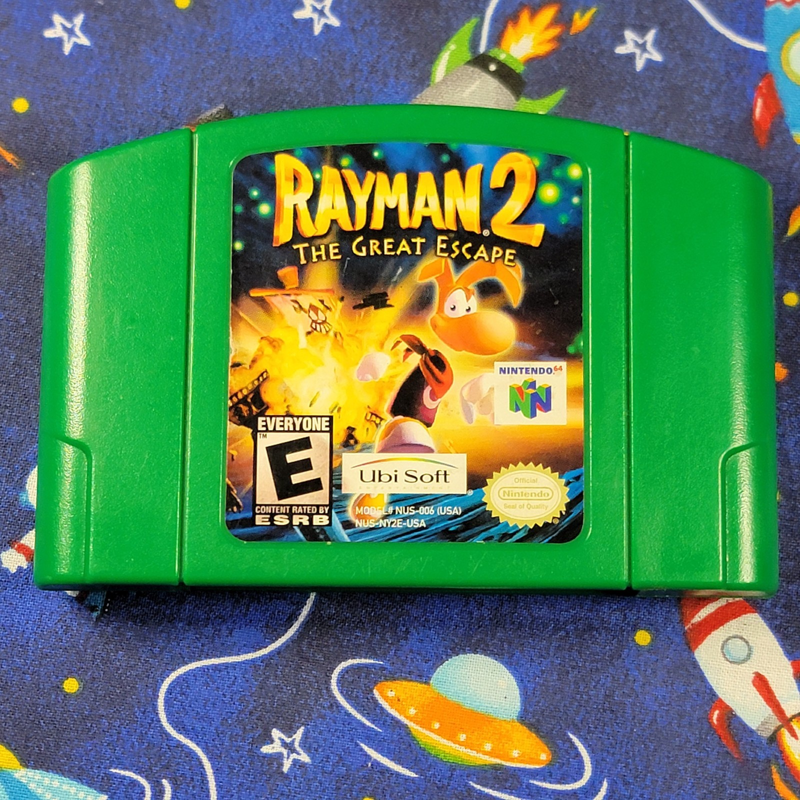 Rayman 2 The Great Escape Nintendo 64 N64 Tested Authentic Green Cart Retro