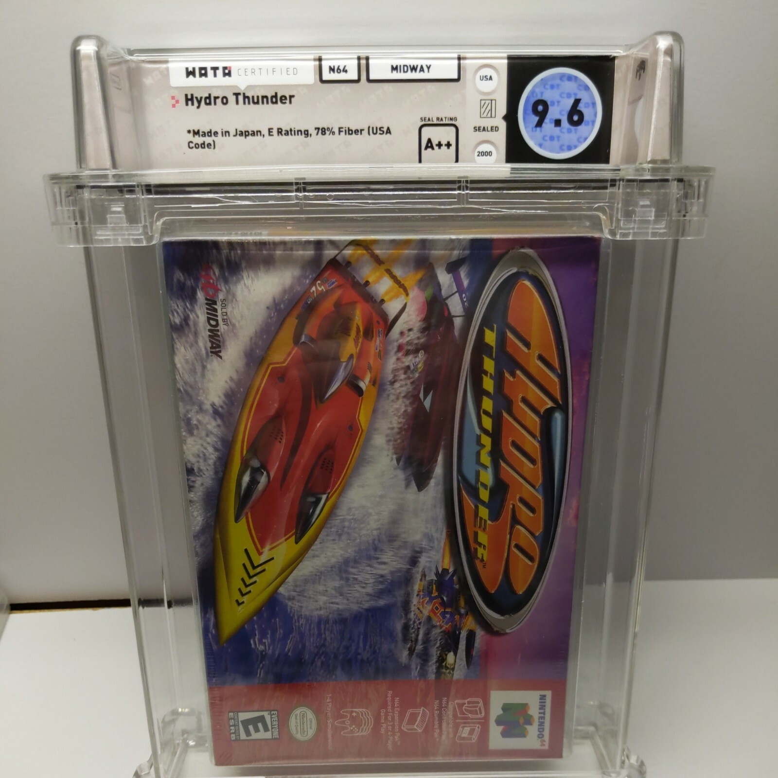 Hydro Thunder N64 NEW SEALED Nintendo 64 WATA 9.6 A++ MINTY LOOK! EXCELLENT