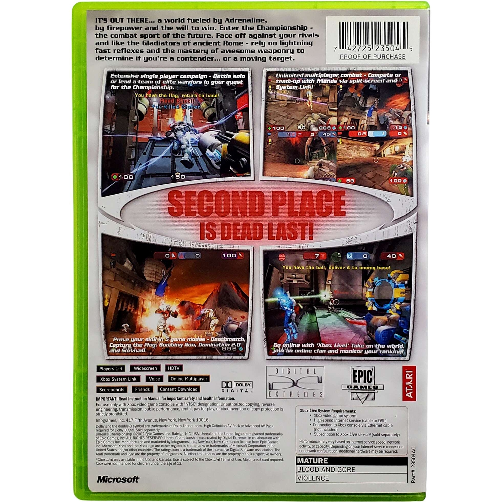 Unreal Championship – Microsoft Xbox Pristine Tested Authentic