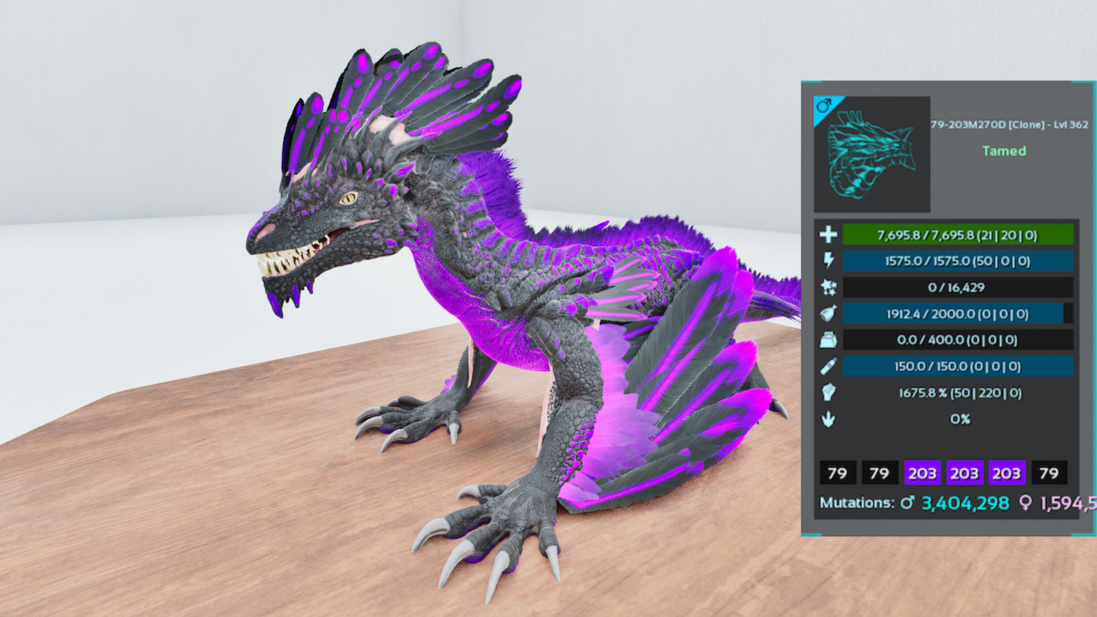 🔥ARK Survival Ascended OFFICIAL PVE – PAIR ADULT ROCKDRAKE 1675 MELE TOP STATS