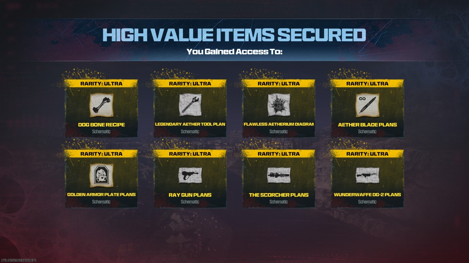 MWZ All New Classified And All Legendary Schematics