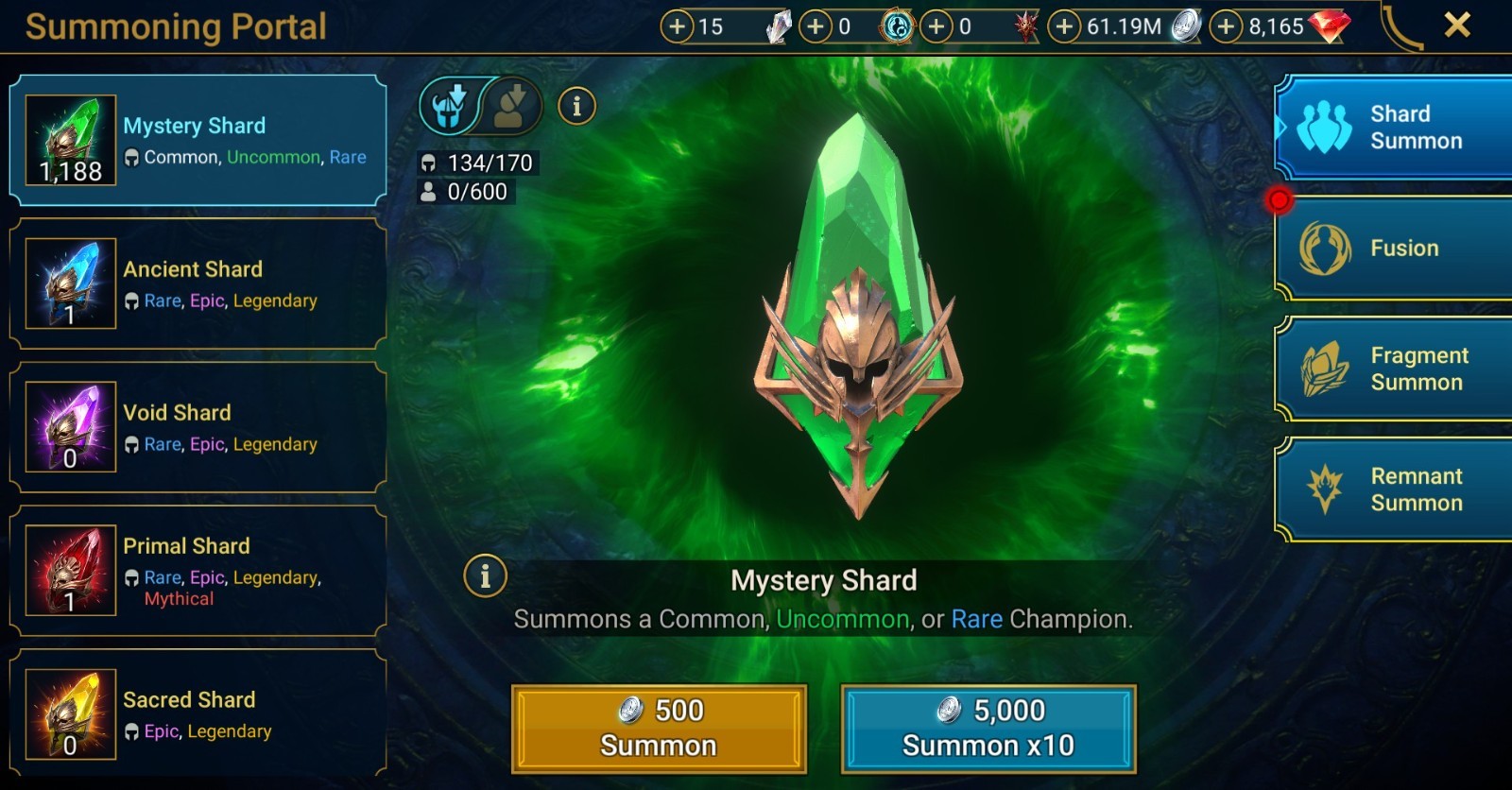 Raid Shadow Legends | Starter acc with Klaazag : 95k energy / 27 Legendary hero