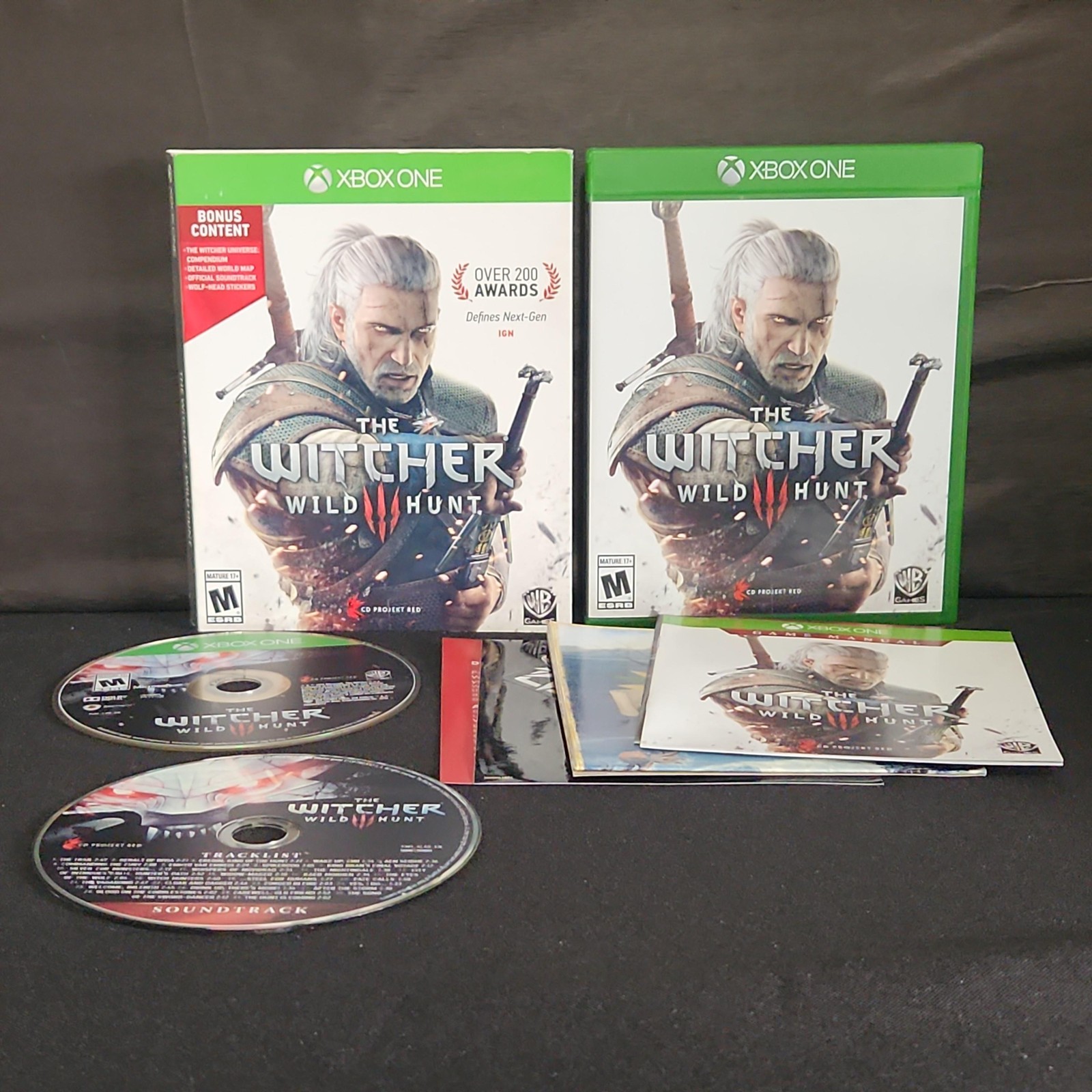 The Witcher 3 Wild Hunt Xbox One Bonus Edition Game CIB Complete Manual