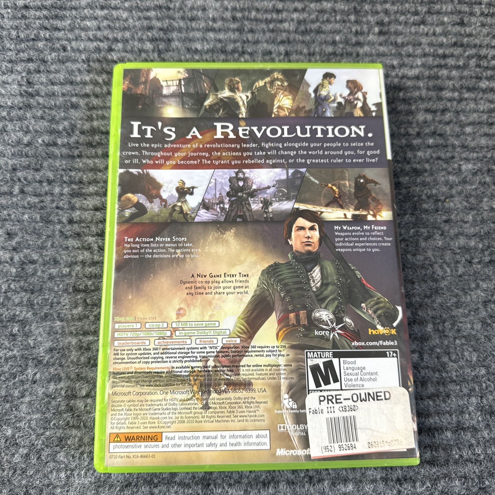 Fable 3 (M) – Microsoft Xbox 360