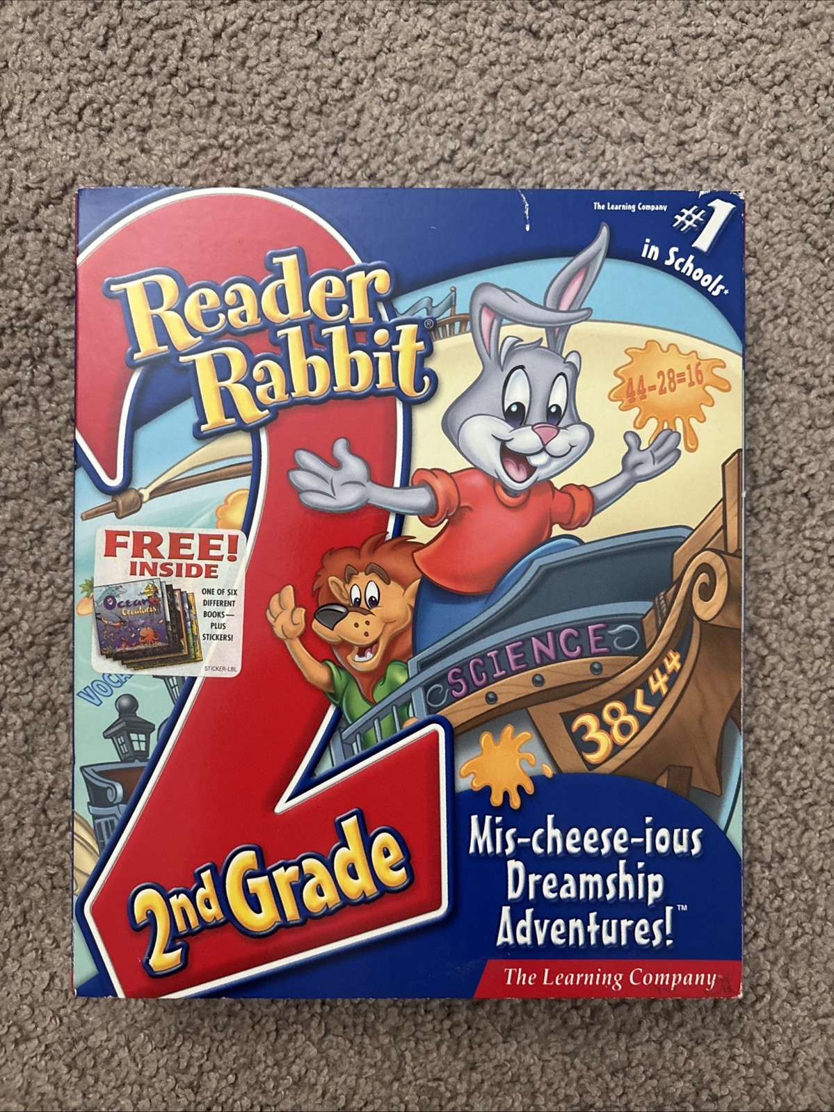 READER RABBIT: 2nd Grade (2001) Mis-cheese-ious Dreamship Advent Big Box Sealed