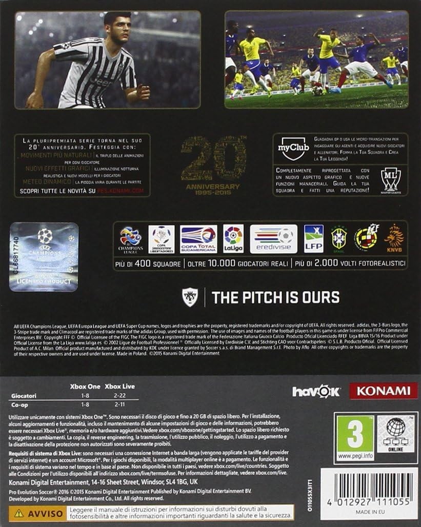 Pro Evolution Soccer (PES) 2016 – Day-one Editi (Microsoft Xbox One) (UK IMPORT)