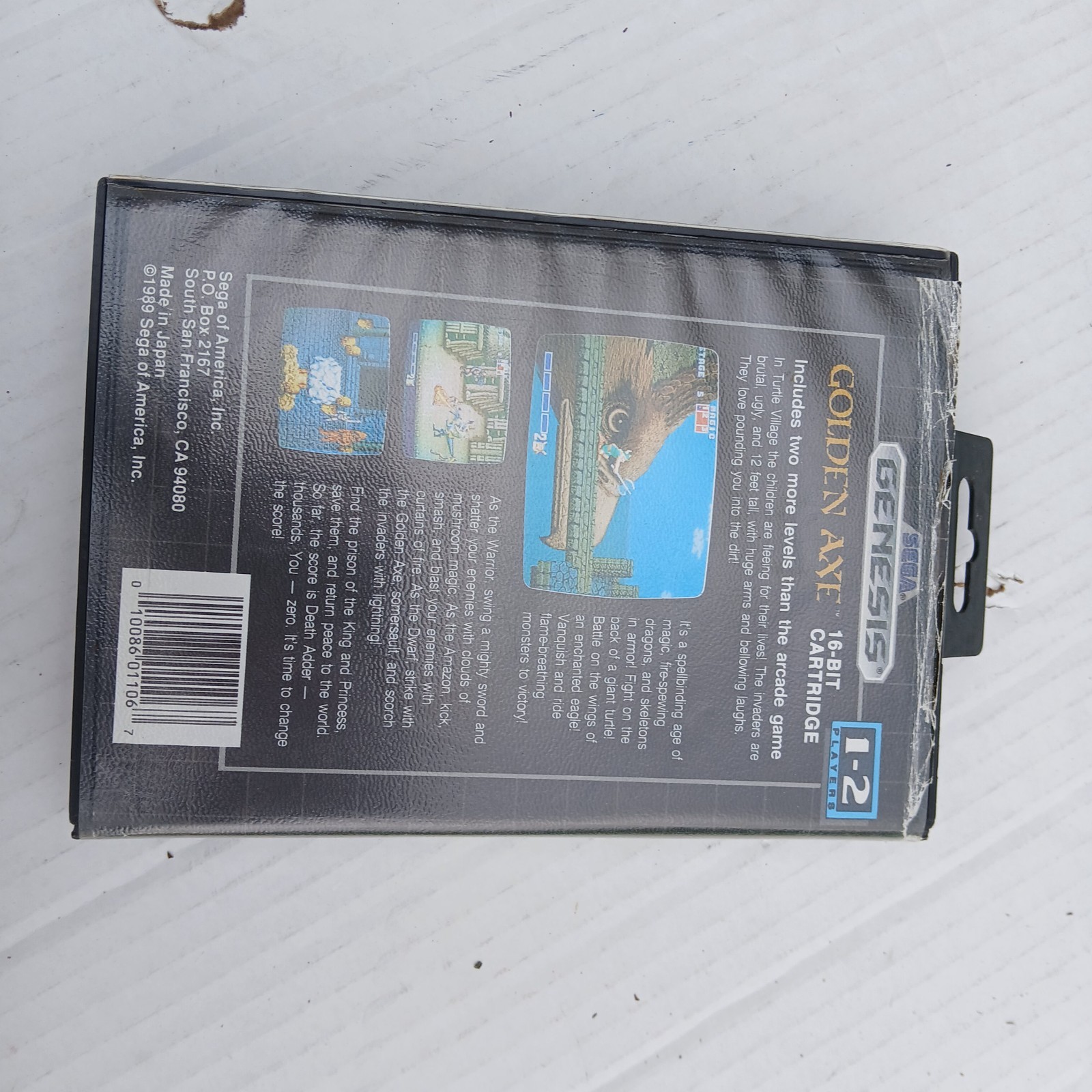 Golden Axe (Sega Genesis, 1989) Video Game 16-Bit Cartridge 1-2 Player