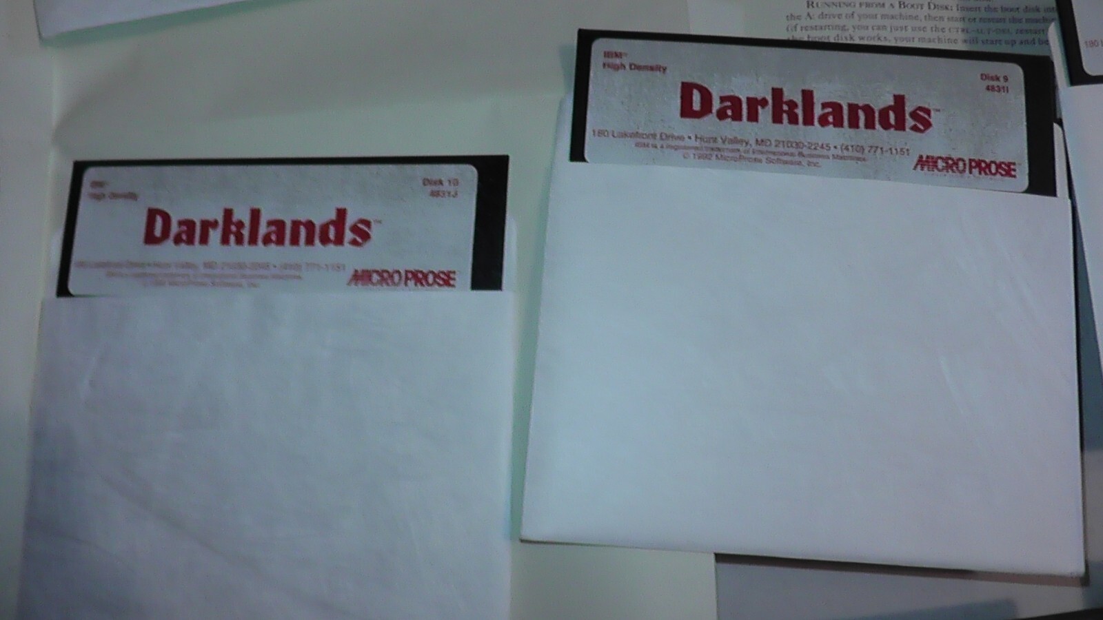 big box PC game Darklands RPG Medieval Germany IBM floppy disks micro prose 1992