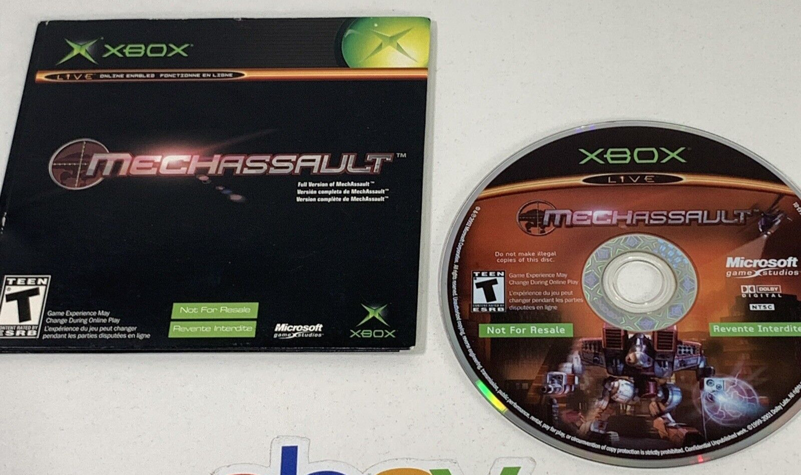 MechAssault (Xbox 2002) NFR Not For Resale Promo Edition Tested Rated T Teen HTF