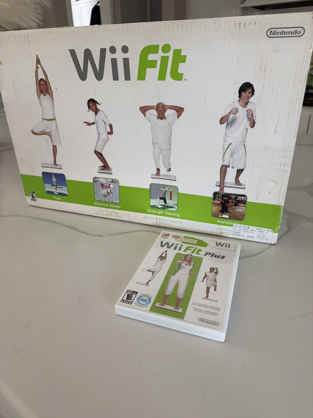 Nintendo Wii Fit + Wii Fit Plus Bundle w/ Balance Board Complete Set Open Box