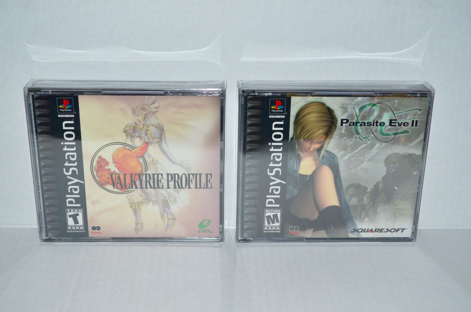 5 Double Plastic Protectors Cases Display Box Sleeves For Sony PlayStation 1 PS1