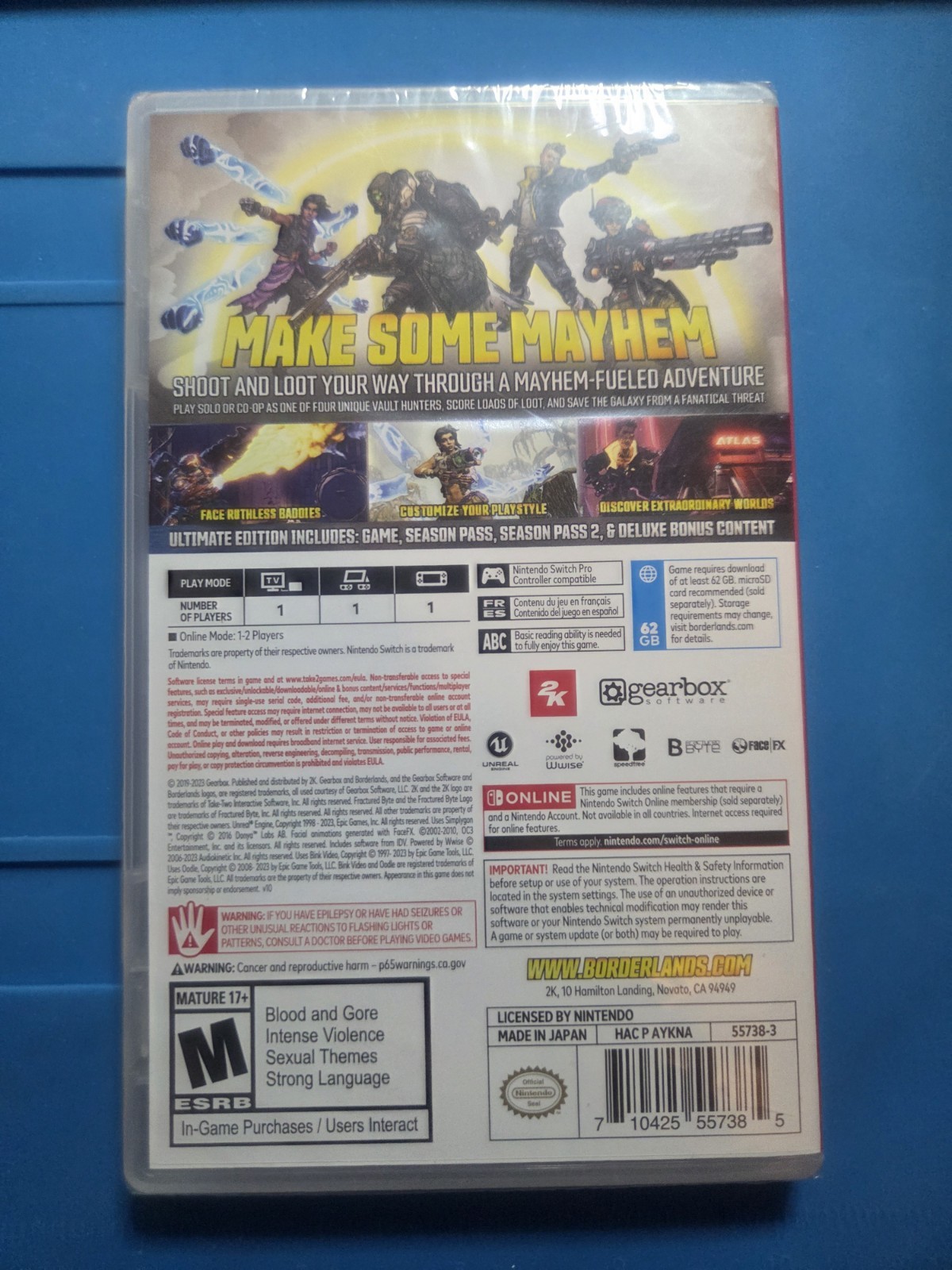 Gearbox Software Borderlands 3 Ultimate Edition Switch NTSC-U/C M Multiplayer
