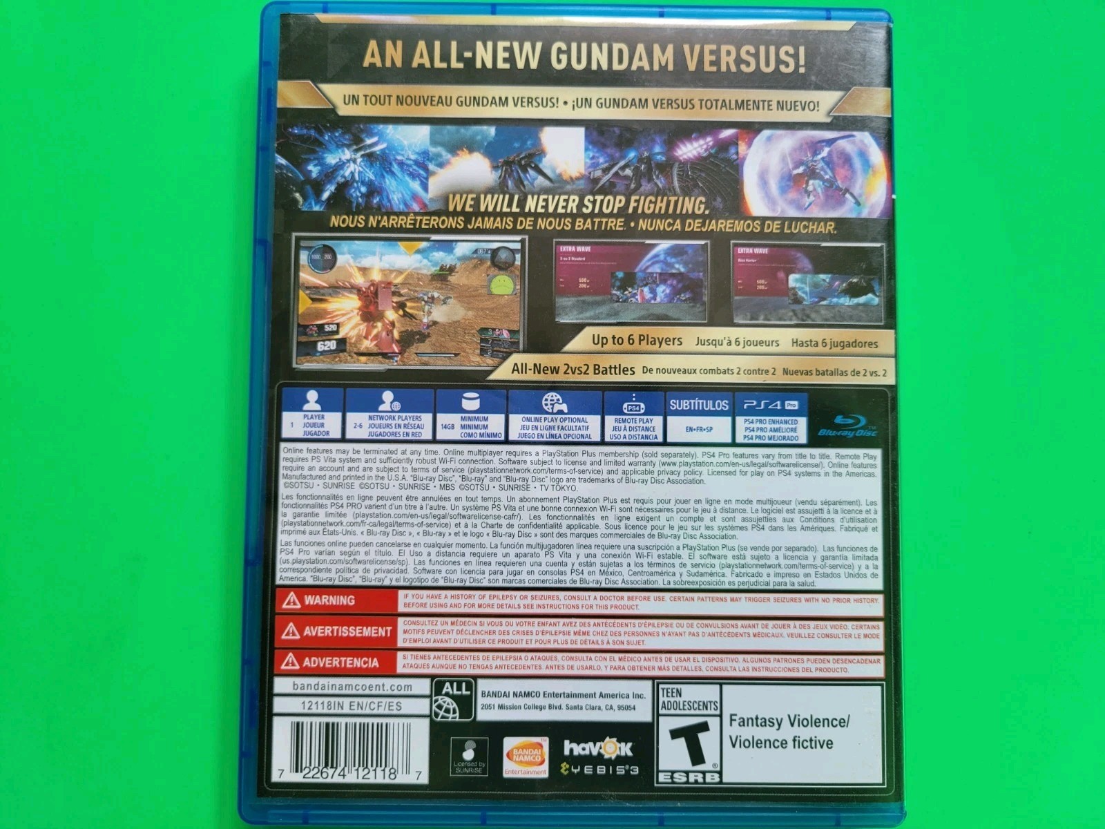 Gundam Versus (Sony PlayStation 4) – Complete CIB, TESTED AND WORKING