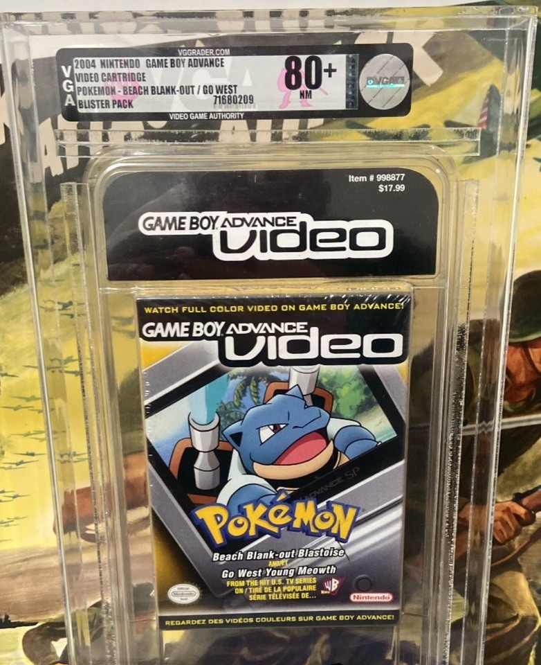 Nintendo Pokemon Game Boy Advance VGA 80+ Beach Blastoise Sealed Blister PSA CGC