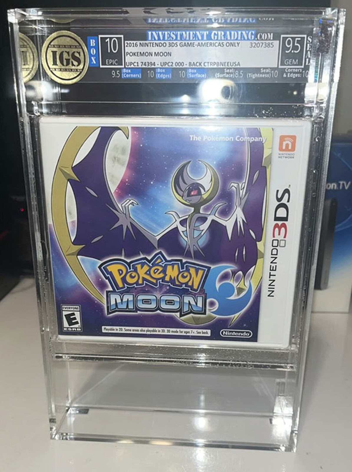 Pokémon Moon Nintendo 3DS Sealed IGS Graded 10 / 9.5 Epic Gem